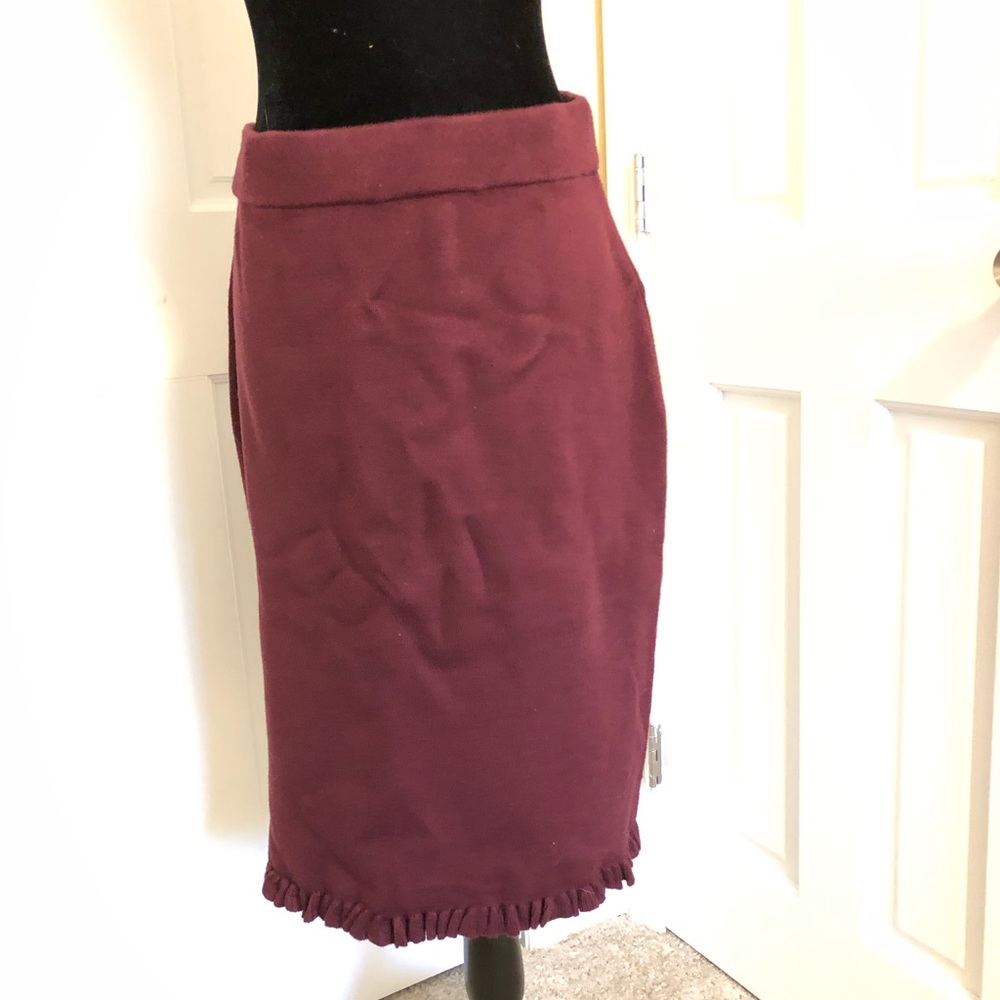 Saks Fifth Avenue midi skirt with ruffle trim NWT